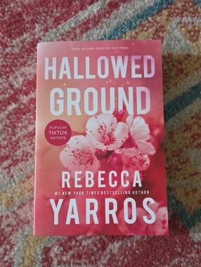 Hallowed Ground by Rebecca Yarros - Pink Floral Paperback